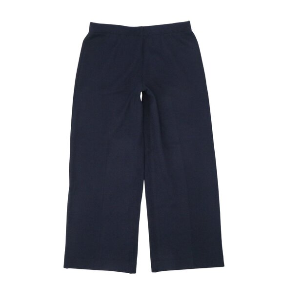 St. John Collection Pants - St. John Collection Santana Knit Navy Blue Wide Leg Dress Pants 10